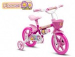 Bicicleta Aro 12 Feminina - Flower Pink