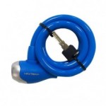 Cadeado espiral revestido 12X1000 azul - Maxtrava